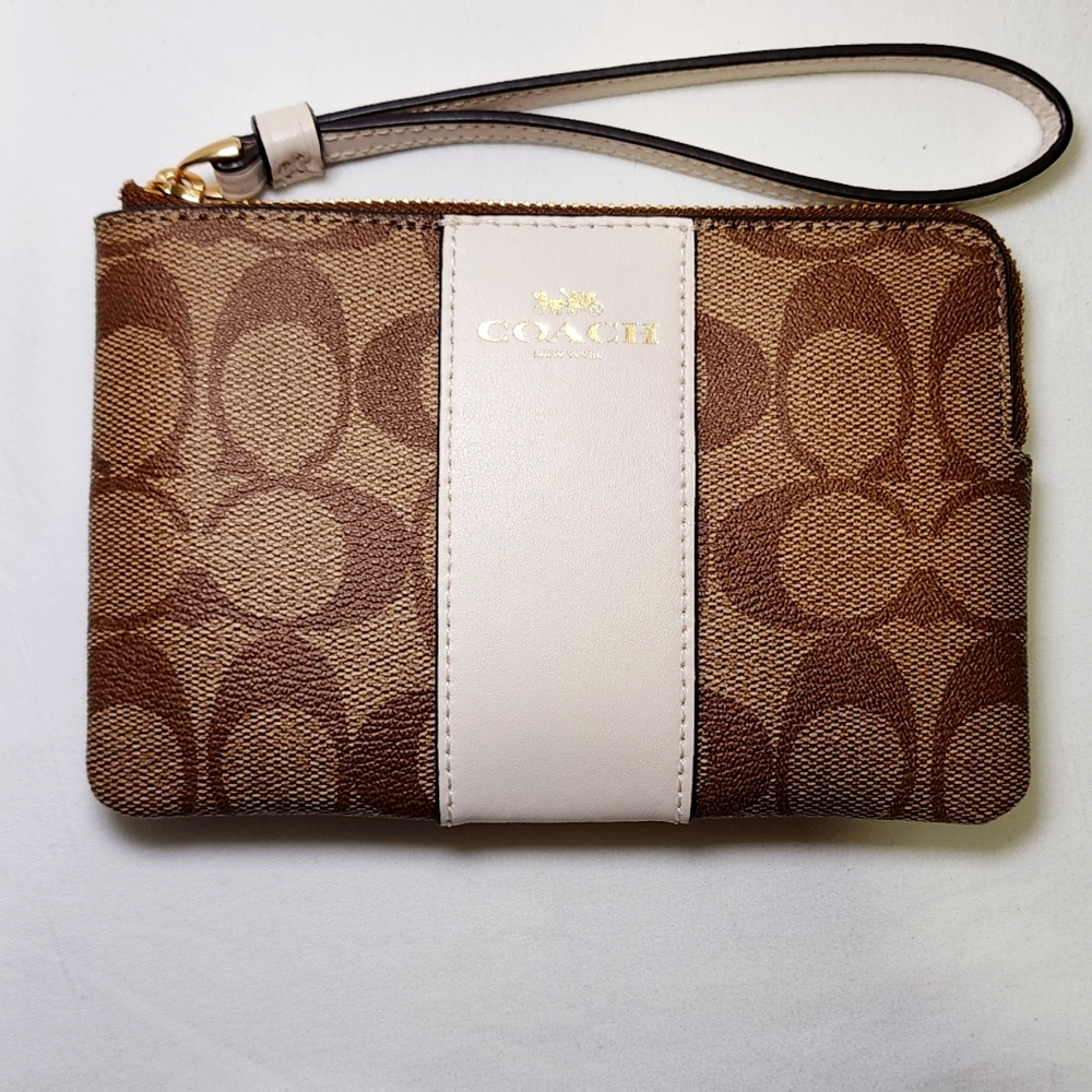 Coach Corner Zip Wristlet